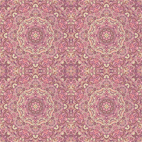 Motif ornemental médaillon vintage sans couture géométrique thnique mandala — Image vectorielle