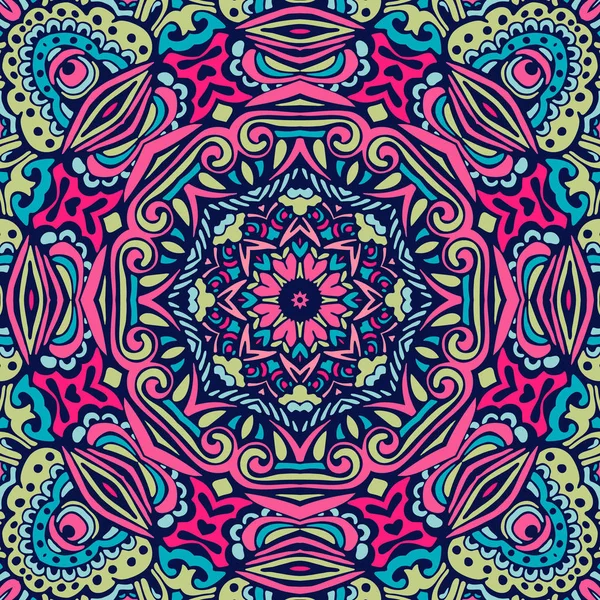 Mandala hand getekende achtergrond. Oosterse, Arabisch, Indische, abstracte Doodle en bloemmotieven. — Stockvector