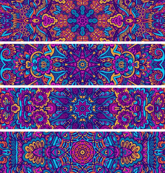 Motif floral coloré abstrait vecteur floral motif ethnique tribal — Image vectorielle