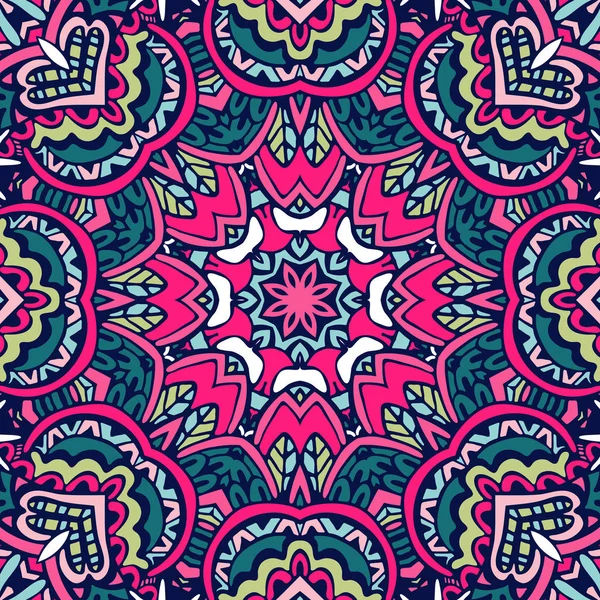 Modèle de médaillon indien de paisley floral. Ornement Mandala ethnique. — Image vectorielle