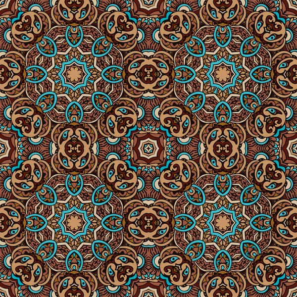 Seamless vector pattern mandala ornament. Vintage decorative tiled design — Stock Vector