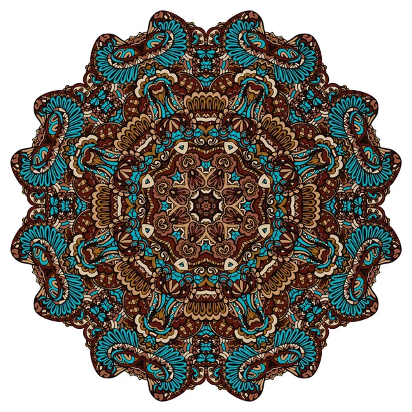 Abstracto mandala diseño floral adorno colorido elemento elegante — Vector de stock