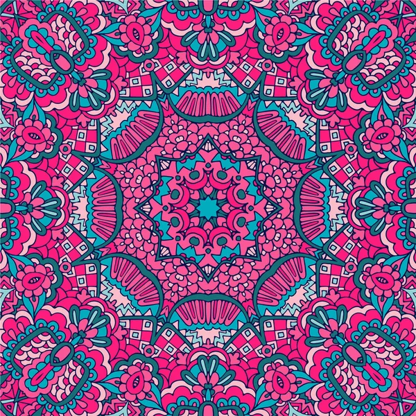 Resumen festivo colorido vector floral patrón étnico tribal — Archivo Imágenes Vectoriales