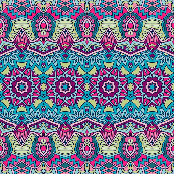 Festival indien design sans couture coloré. Modèle d'art mandala coloré lumineux . — Image vectorielle