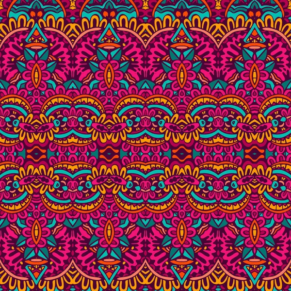Astratto festivo colorato motivo floreale etnico tribale — Vettoriale Stock