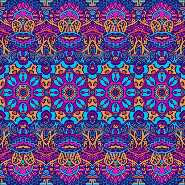 Motif floral coloré abstrait vecteur floral motif ethnique tribal — Image vectorielle