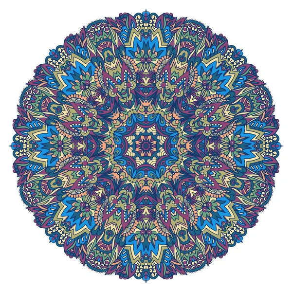 Ornement Rond Mandala Vintage Abstrait Doodle Châle Mignon Parapluie Médaillon — Image vectorielle