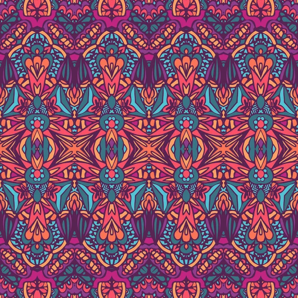Etnische Tribale Feestelijke Patroon Voor Stof Abstract Geometrische Kleurrijke Naadloze — Stockvector