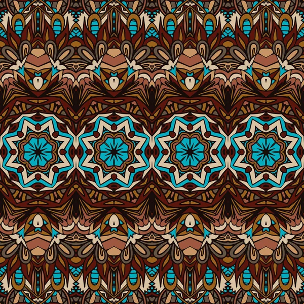 Modèle Vectoriel Sans Couture Style Africain Art Batik Ikat Ethnique — Image vectorielle
