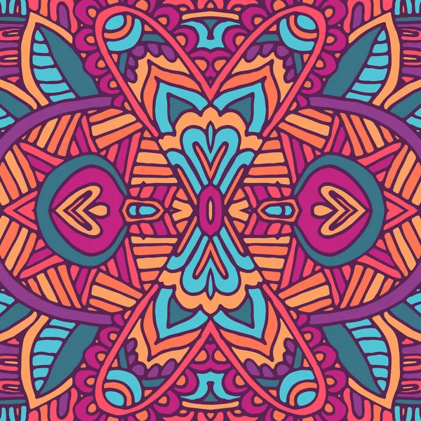 Etniczne Plemienne Wzory Świąteczne Dla Tkanin Abstrakcyjny Geometryczny Doodle Mandala — Wektor stockowy