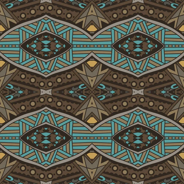 Vector Seamless Pattern African Art Batik Ikat Ethnic Ptint Vintage — Stock Vector