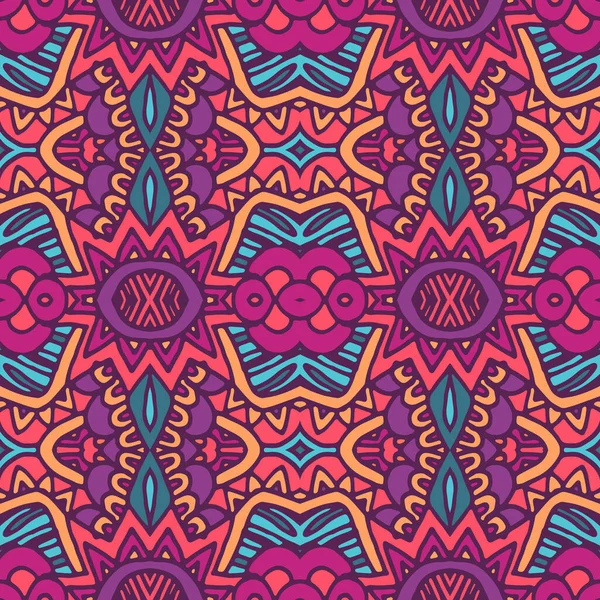 Patrón Boho Étnico Baldosas Góticas Para Tela Mosaico Geométrico Abstracto — Vector de stock