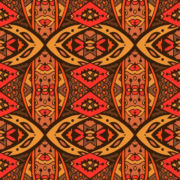 Vector Tribal Abstracto Geométrico Étnico Sin Costura Patrón Ornamental Azteca — Vector de stock