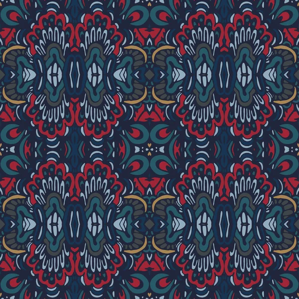 Vettore Modello Senza Cuciture Geometrico Arte Africana Batik Ikat Stampa — Vettoriale Stock