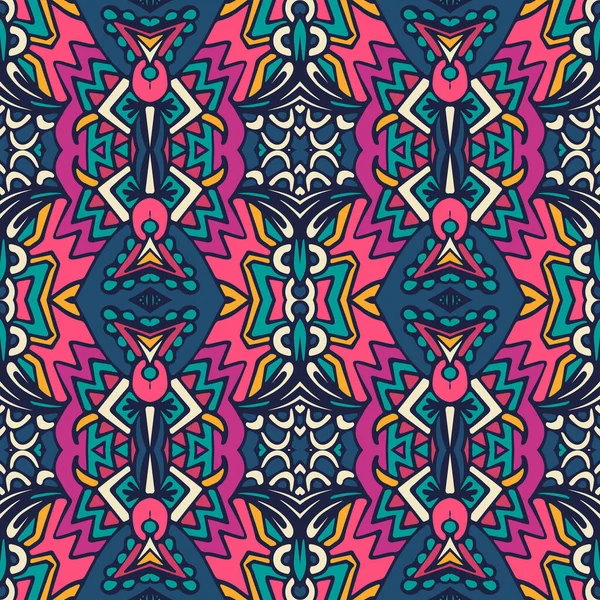 Tribal Vintage Abstracto Geométrico Étnico Inconsútil Patrón Ornamental Diseño Textil — Vector de stock