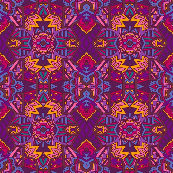 Vector Nahtloses Muster Afrikanische Kunst Batik Ikat Pink Tribal Ethnic — Stockvektor