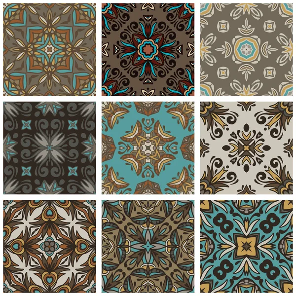 Decorative Tile Pattern Design Vector Classic Ornament Beautiful Seamless Pattern — Stock Vector