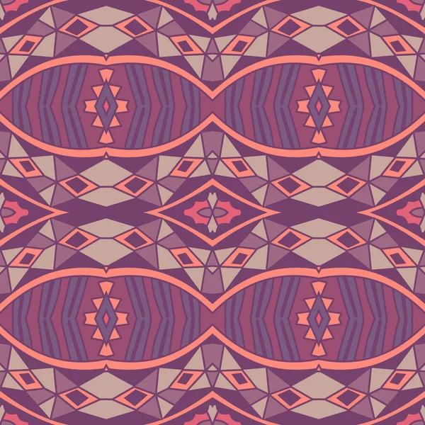 Tribal Vintage Abstracto Floral Geométrico Étnico Inconsútil Patrón Ornamental — Vector de stock