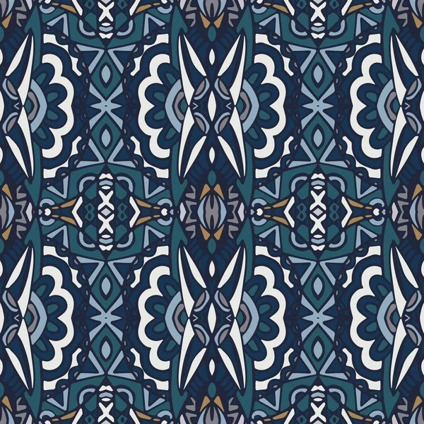 Tradicional Abstracto Geométrico Étnico Sin Costura Patrón Ornamental Textil Boho — Vector de stock