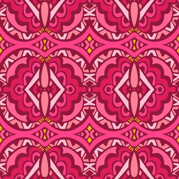 Modna Tapeta Wektorowa Vintage Różowy Wystrój Tkaniny Wektorowe Meksykańskie Dekoracje — Wektor stockowy
