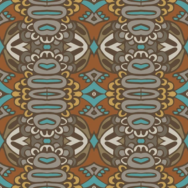 Padrão Sem Costura Vetorial Estilo Africano Arte Batik Ikat Etnia — Vetor de Stock