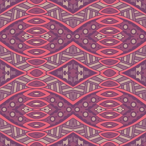 Tribal Vintage Abstracto Floral Geométrico Étnico Inconsútil Patrón Ornamental — Archivo Imágenes Vectoriales