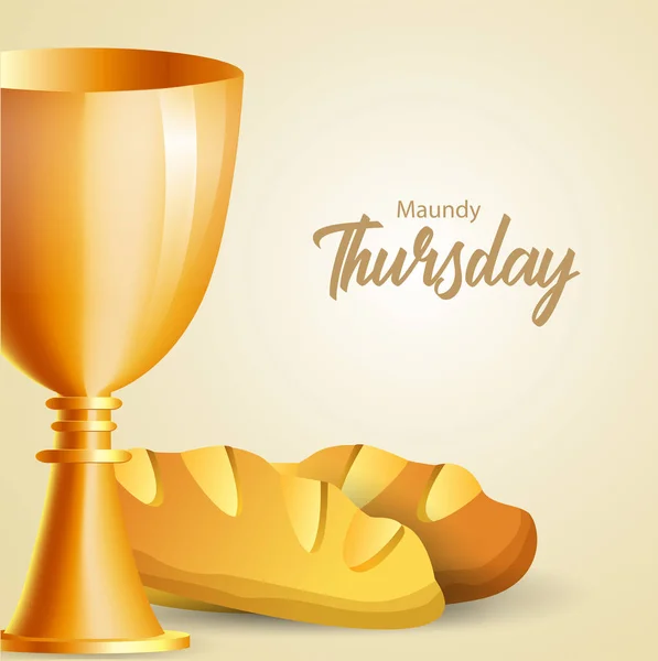 Maundy Thursday vector illustration — Stock Vector