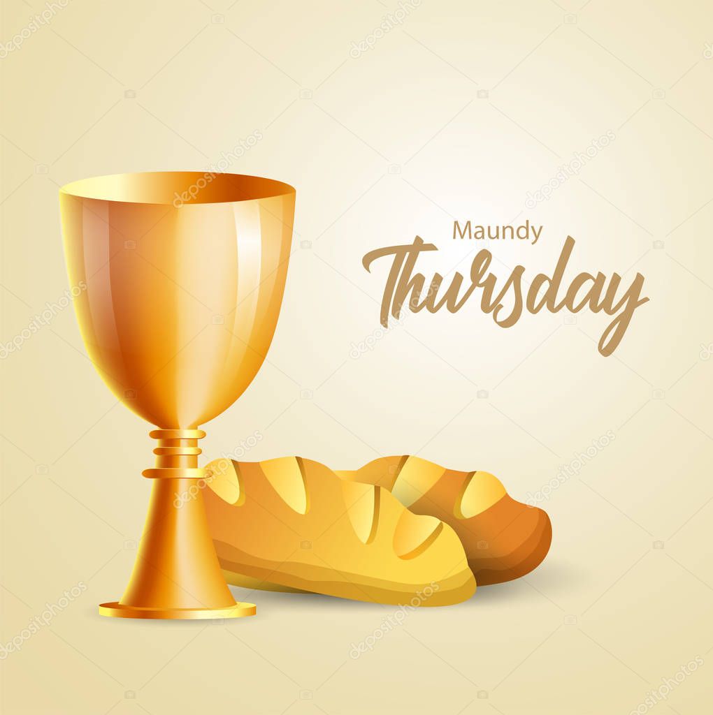 Maundy Thursday vector illustration