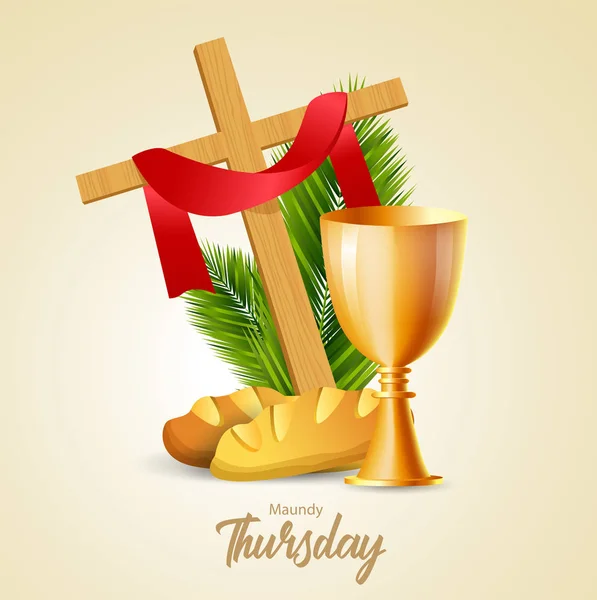 Maundy Thursday illustrazione vettoriale — Vettoriale Stock