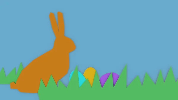 Paskalya Tavşanı Yumurta Ile Soyut Illüstrasyon — Stok fotoğraf
