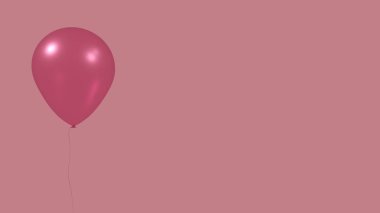 pembe bir arka plan üzerinde pembe balon. tek renkli