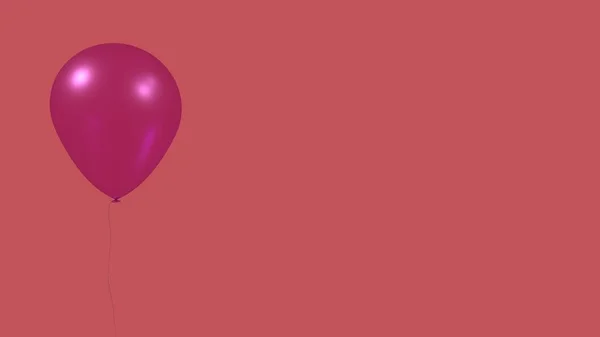 Raspberry Ballon Een Koraal Achtergrond Zwart Wit — Stockfoto