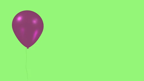 purple balloon on green background