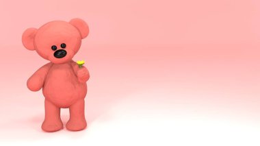 Çiçekli oyuncak ayı.