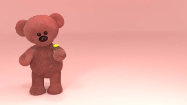 Çiçekli oyuncak ayı.