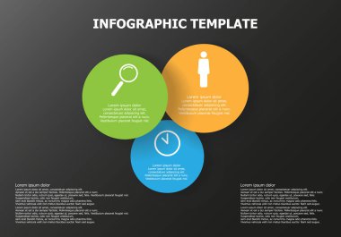 Vektör Infographic şablonu renk simgeleri ile