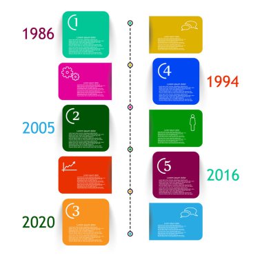 Vektör Infographic kilometre taşı rapor şablonu