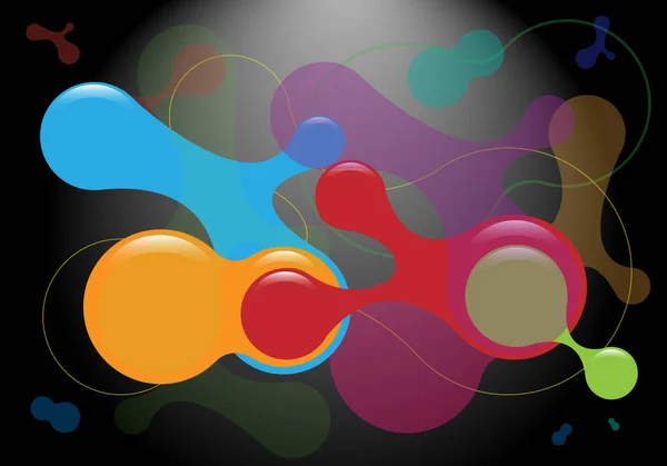 Fondo Colorido Abstracto Creativo Vectorial Con Formas Abstractas Brillantes — Vector de stock