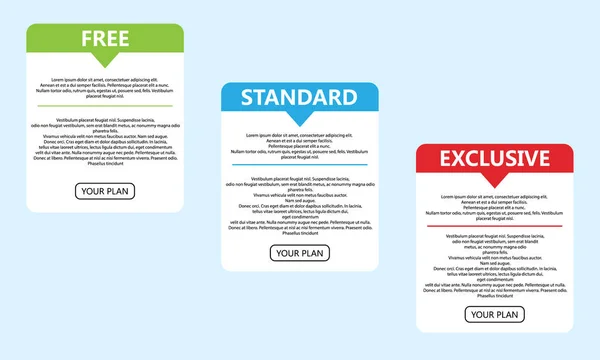 Modifications Plan Licence Mise Marché Trois Cartes Information Couleur Graphique — Image vectorielle