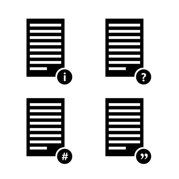 Logo Iconos Vectoriales Iconos Información — Archivo Imágenes Vectoriales