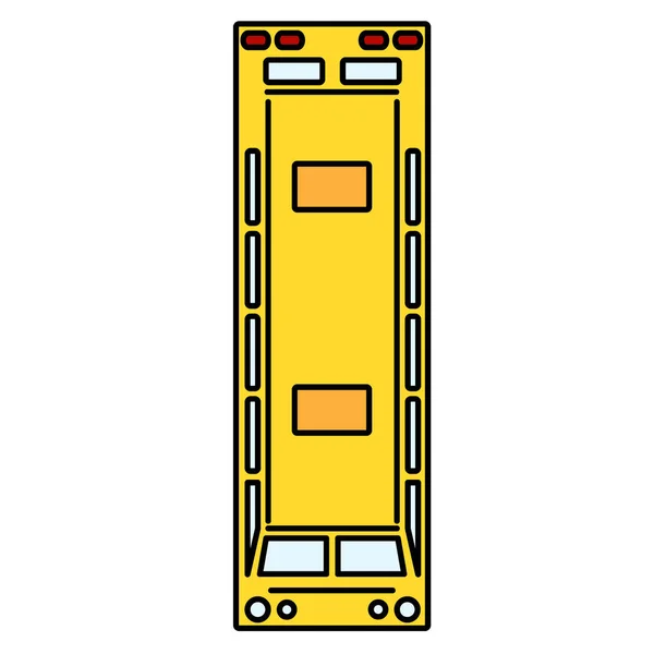 Bus Icon Vector Simple Traffic Color Line Illustration — Stock Vector