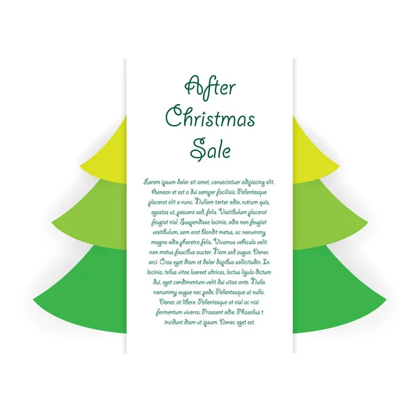 Christmas Sale Christmas Tree Place Your Sale Text — Stock Vector