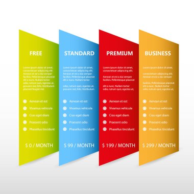 Paperkeyword Dört Renkli Adet vektör 3d Şablon