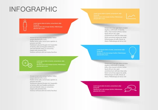 Informações coloridas gráfico Vector Background Template novo design de cor fresca — Vetor de Stock