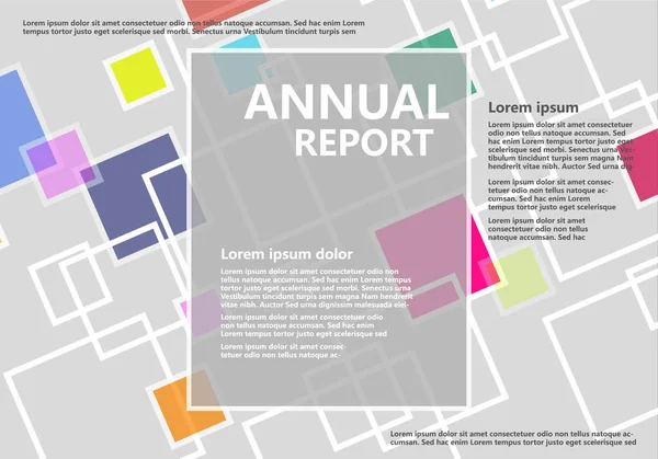 Jahresbericht abstrakter Vektorhintergrund mit einfachem Text — Stockvektor