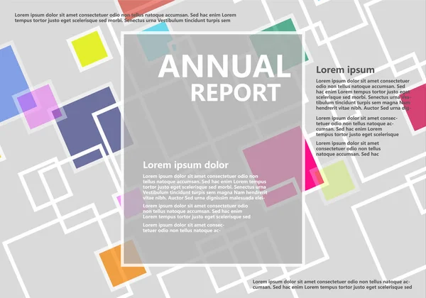 Årsredovisning abstrakt vektor bakgrund med enkel text — Stock vektor