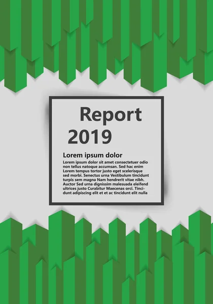 Rapport 2019 vektor abstrakt broschyr — Stock vektor