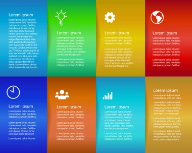 Gölge şablonu ile Web renk kağıtları. Metniniz in yerinizle - Vektör