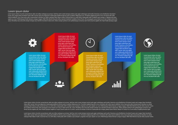 Plantilla web vectorial con cuadros de texto de color fife - Vector — Archivo Imágenes Vectoriales