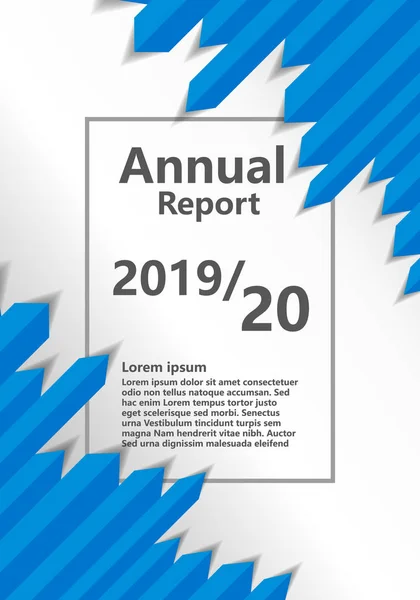 Rapport annuel Résumé Brochure de conception avec place pour le texte - vecteur — Image vectorielle